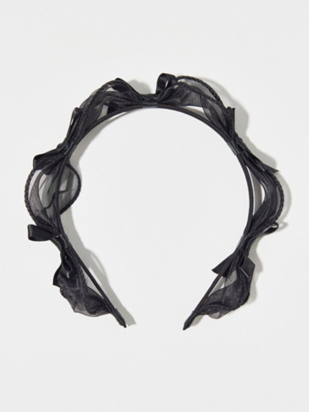 NWT Urban Outfitters Chiffon Ribbon & Bows Black Headband